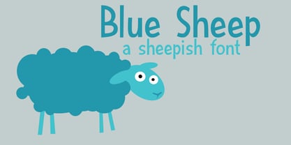 Blue Sheep Font Poster 1