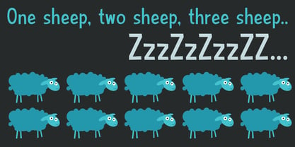 Blue Sheep Font Poster 2