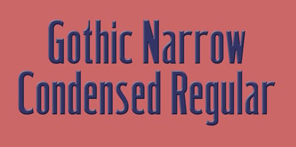Gothic Narrow Font Poster 1