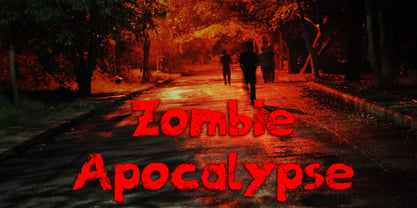 Zombie Apocalypse Fuente Póster 6