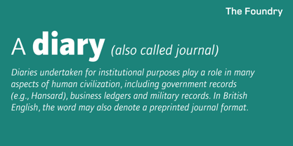 Foundry Journal Font Poster 1