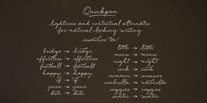 Quickpen Font Poster 7