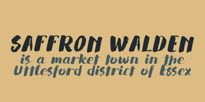 Saffron Walden Font Poster 2