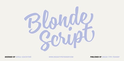 Blonde Script Fuente Póster 1