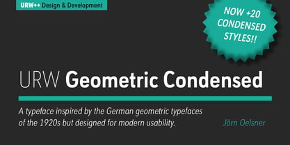 URW Geometric Condensed Font Poster 1