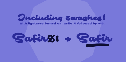 Safir Script Font Poster 3