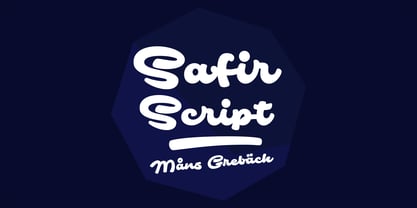 Safir Script Font Poster 1