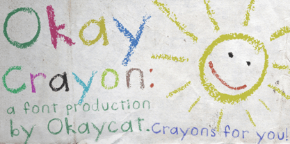 Okay Crayon Font Poster 3