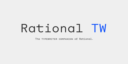 Rational TW Font Poster 1