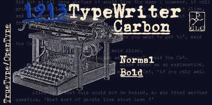 1913 Typewriter Carbon Fuente Póster 1