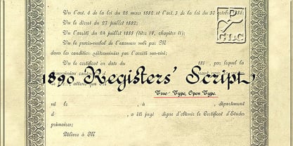 1890 Registres Script Police Poster 1