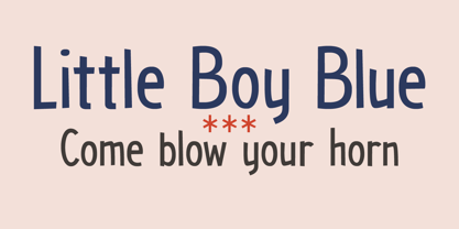 Little Boy Blue Font Poster 1