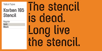 Karben 105 Stencil Font Poster 4