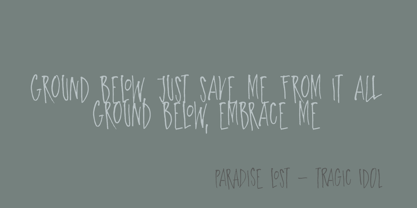 Paradise Lost Font Poster 2
