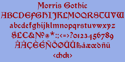 Morris Font Poster 3