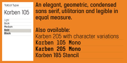 Karben 105 Font Poster 4