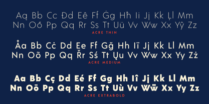 Acre Font Poster 2