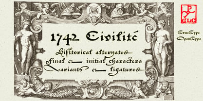 1742 Civilite Font Poster 1