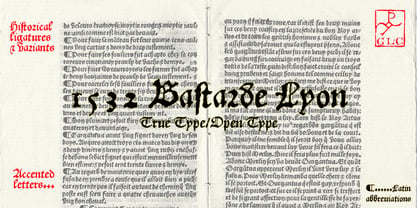 1532 Bastarde Lyon Font Poster 1