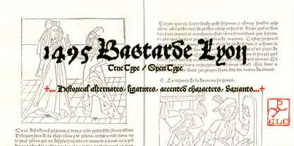1495 Bastarde Lyon Font Poster 1