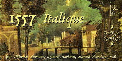 1557 Italique Font Poster 1
