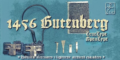1456 Gutenberg Font Poster 2