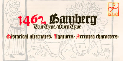 1462 Bamberg Font Poster 1