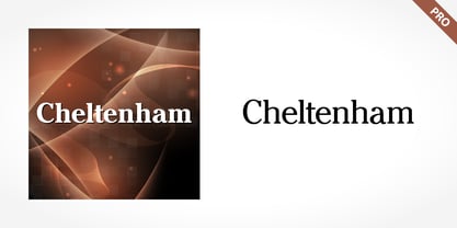 Cheltenham Pro Font Poster 1
