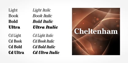 Cheltenham Pro Font Poster 2