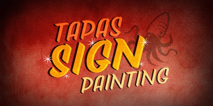 Tapas Signpainting Font Poster 1