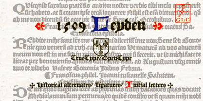 1509 Leyden Font Poster 1