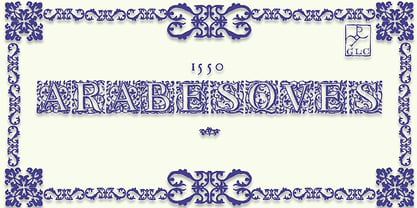 1550 Arabesques Font Poster 1