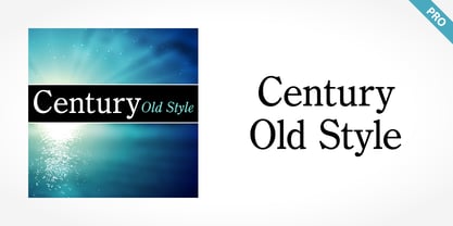 Century Old Style Pro Font Poster 1