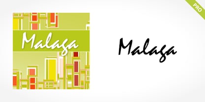 Malaga Pro Font Poster 1