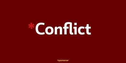Conflict Font Poster 1