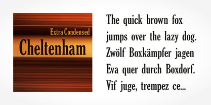 Cheltenham ExtraCondensed Pro Bold Font Poster 1