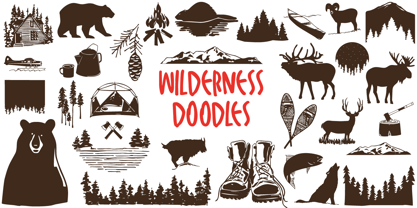 Wilderness Doodles Fuente Póster 12