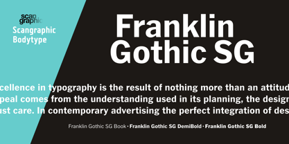 Franklin Gothic SG Fuente Póster 1
