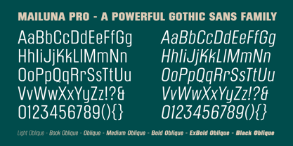 Mailuna Pro AOE Font Poster 2