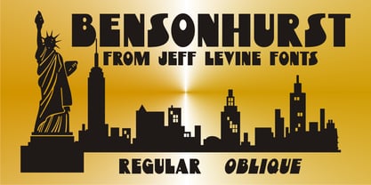 Bensonhurst JNL Font Poster 1