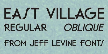 East Village JNL Font Poster 1