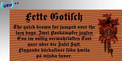 Fette Gotisch Fuente Póster 1