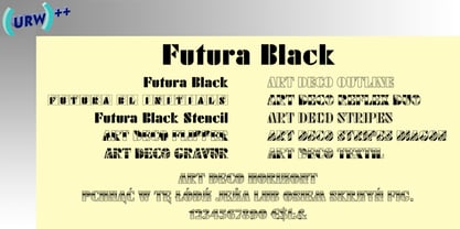 Futura Black Fuente Póster 1