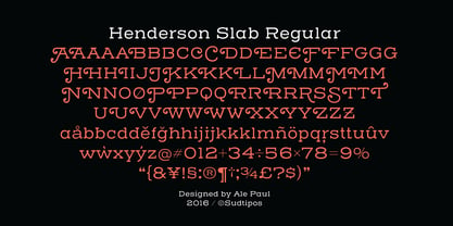 Henderson Slab Font Poster 17