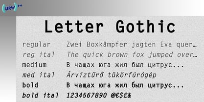 Letter Gothic L Fuente Póster 1