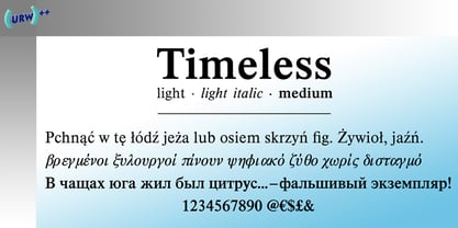 Timeless Font Poster 1