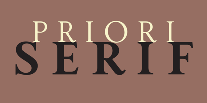 Priori Serif Font Poster 1