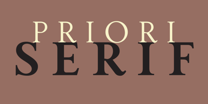 Priori Serif Fuente Póster 1