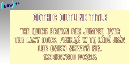 Gothic Outline Title Font Poster 1
