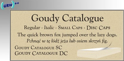 Goudy Catalogue Fuente Póster 1